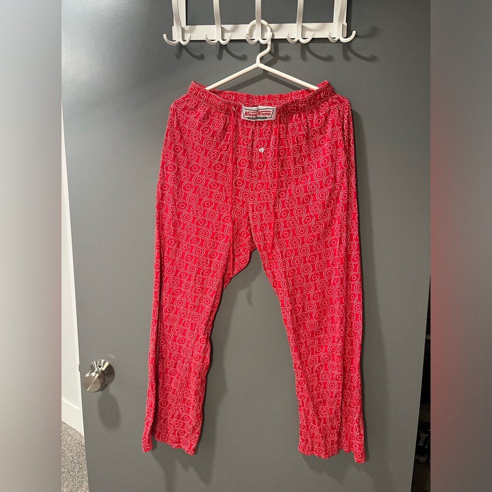 Krispy Kreme pants small red